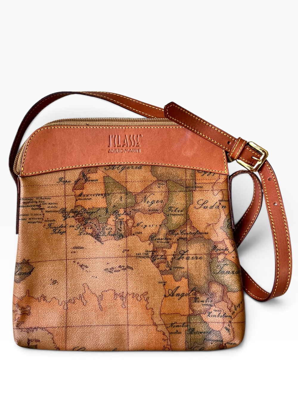 ALVIERO MARTINI 1A Classe Geo Classic Small Crossbody Bag Map Print
